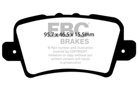 Pastiglie Freni EBC Ultimax Posteriore HONDA Civic (8th Gen) FK 1.4 Cv  dal 2006 al 2012 Pinza TRW Diametro disco 260mm