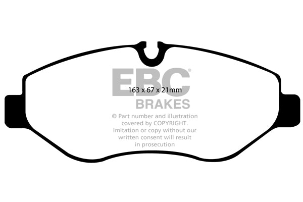 Pastiglie Freni EBC Ultimax Anteriore MERCEDES-BENZ EQV EQV 300 Electric Cv 204 dal 2020 al 2022 Pinza Brembo Diametro disco 0mm