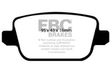 Pastiglie Freni EBC Ultimax Posteriore FORD Focus (Mk2) 2.5 Turbo RS Cv 305 dal 2009 al 2011 Pinza TRW Diametro disco 302mm