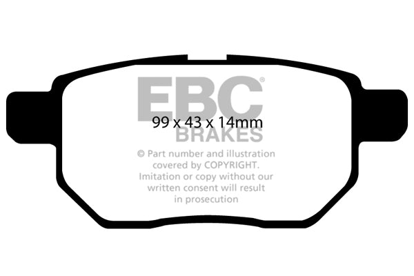 Pastiglie Freni EBC Ultimax Posteriore TOYOTA Auris 2.0 TD Cv  dal 2012 al 2018 Pinza Akebono Diametro disco 270mm