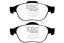 Pastiglie Freni EBC Ultimax Anteriore RENAULT Clio (Mk3) 2 Cv 140 dal 2006 al 2013 Pinza ATE Diametro disco 260mm