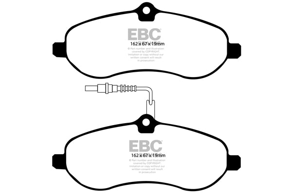 Pastiglie Freni EBC Ultimax Anteriore PEUGEOT E7 2.0 TD Cv  dal 2007 al 2017 Pinza  Diametro disco 304mm