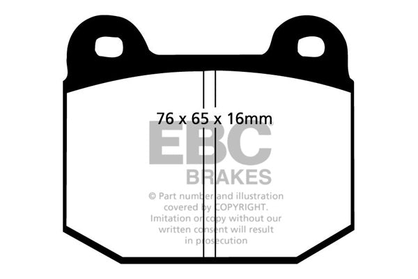 Pastiglie Freni EBC Ultimax Anteriore BMW Serie 3 (E21) 316 1.6 Cv  dal 1975 al 1978 Pinza ATE Diametro disco 255mm