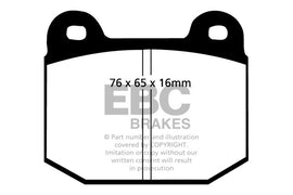 Pastiglie Freni EBC Ultimax Anteriore BMW Serie 3 (E21) 316 1.6 Cv  dal 1975 al 1978 Pinza ATE Diametro disco 255mm