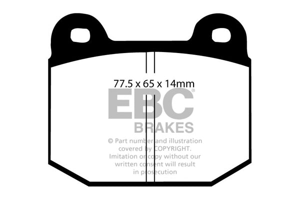 Pastiglie Freni EBC Ultimax Anteriore OPEL Speedster 2.0 Turbo Cv  dal 2003 al 2005 Pinza AP Diametro disco 288mm