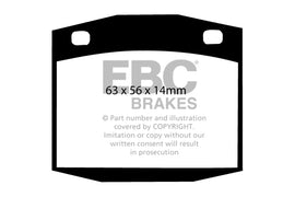 Pastiglie Freni EBC Ultimax Anteriore NISSAN Bluebird 610 1.6 Cv  dal 1975 al 1976 Pinza Akebono Diametro disco 245mm