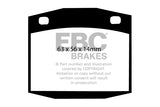 Pastiglie Freni EBC Ultimax Anteriore NISSAN Bluebird 610 1.6 Cv  dal 1975 al 1976 Pinza Akebono Diametro disco 245mm