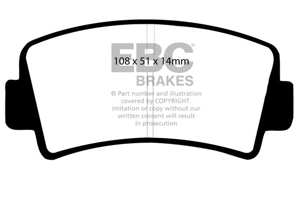 Pastiglie Freni EBC Ultimax Anteriore MAZDA 1500 1.5 Cv  dal 1968 al 1971 Pinza Akebono Diametro disco 0mm