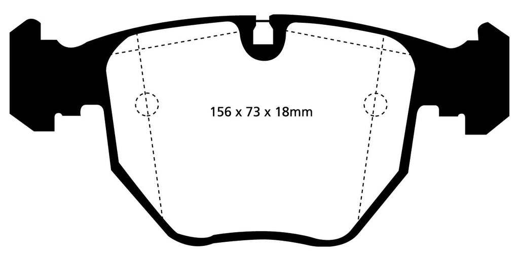 Pastiglie Freni Sportive EBC Verdi Anteriore BMW Serie 5 (E39) 530 2.9 TD Cv  dal 2000 al 2003 Pinza ATE Diametro disco 324mm