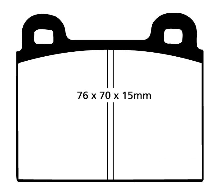 Pastiglie Freni Sportive EBC Verdi Anteriore PORSCHE 911 2.2 S Cv  dal 1969 al 1971 Pinza ATE Diametro disco 282mm