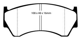 Pastiglie Freni Sportive EBC Verdi Anteriore NISSAN Almera 1.4 Cv  dal 1995 al 1998 Pinza Akebono Diametro disco 232mm