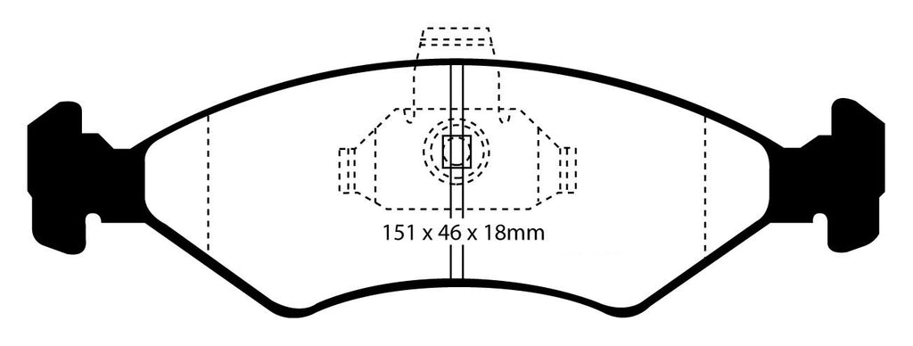 Pastiglie Freni Sportive EBC Verdi Anteriore MAZDA 121 0,0590277777777778 Cv  dal 1996 al 2000 Pinza ATE Diametro disco 240mm