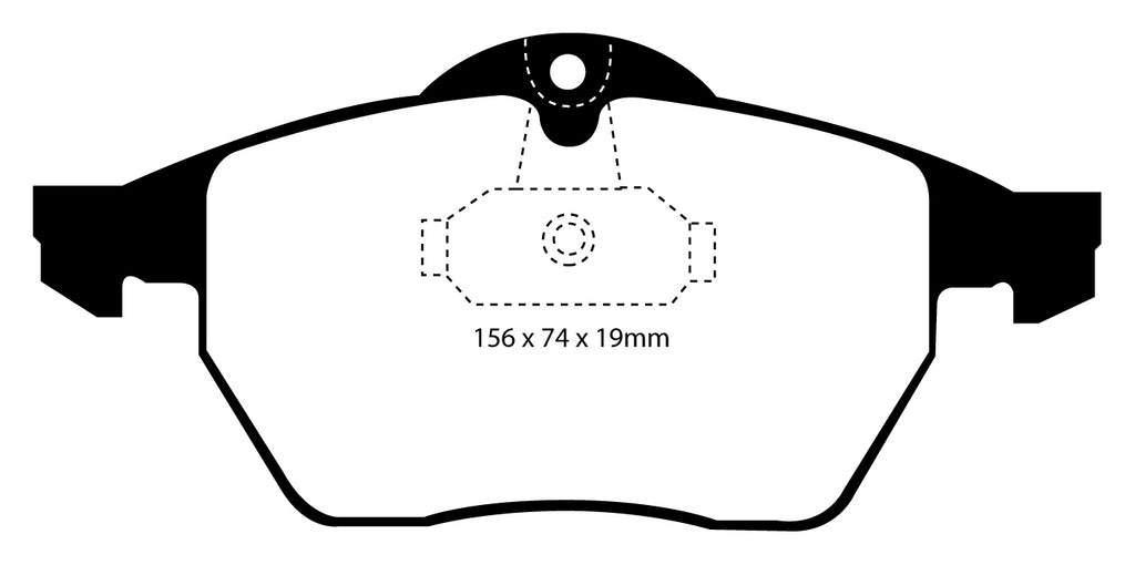 Pastiglie Freni Sportive EBC Verdi Anteriore OPEL Calibra 2.0 Turbo Cv  dal 1995 al 1997 Pinza ATE Diametro disco 288mm