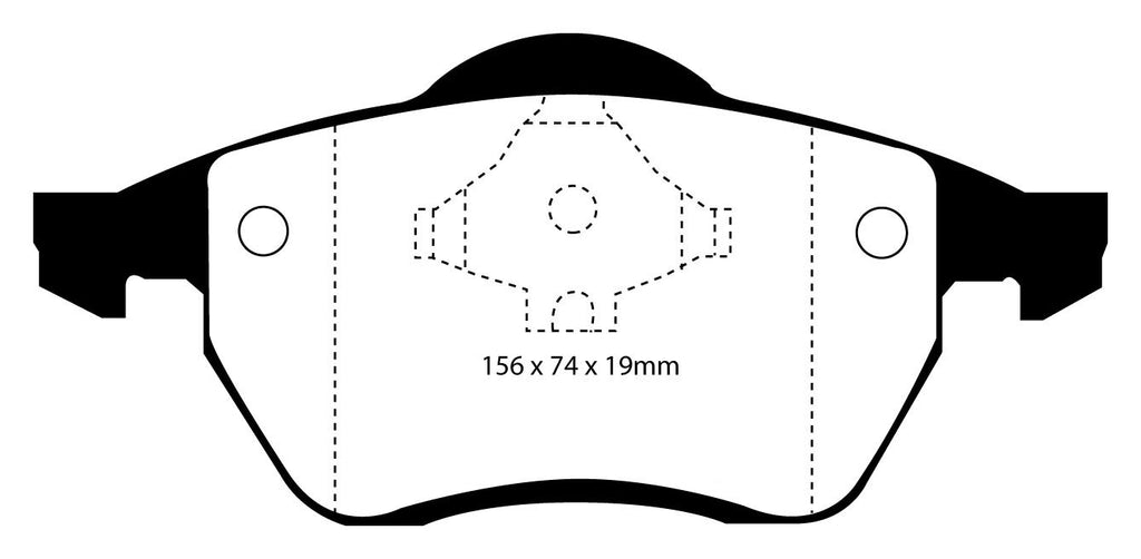 Pastiglie Freni Sportive EBC Verdi Anteriore FORD Galaxy (Mk1) 1.9 TD Cv  dal 1994 al 1997 Pinza ATE Diametro disco 288mm