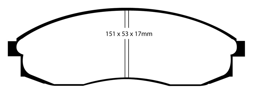 Pastiglie Freni Sportive EBC Verdi Anteriore NISSAN QX 3.0 Cv  dal 1995 al 2000 Pinza  Diametro disco 280mm