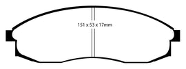 Pastiglie Freni Sportive EBC Verdi Anteriore NISSAN QX 3.0 Cv  dal 1995 al 2000 Pinza  Diametro disco 280mm