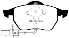 Carica l&#39;immagine nel visualizzatore di Gallery, Pastiglie Freni Sportive EBC Verdi Anteriore AUDI A4 B5 1.8 Turbo Cv  dal 1999 al 2001 Pinza ATE Diametro disco 288mm