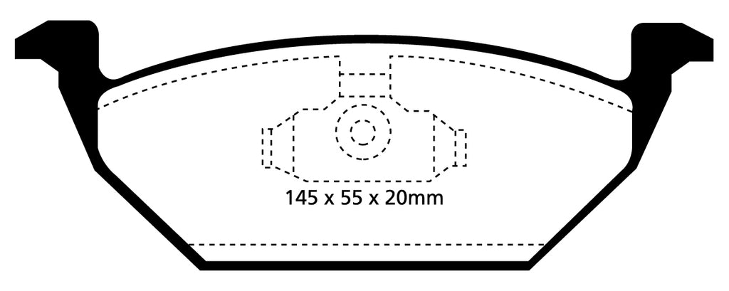 Pastiglie Freni Sportive EBC Verdi Anteriore AUDI A3 8L 1.6 Cv  dal 1996 al 1999 Pinza VW Diametro disco 256mm