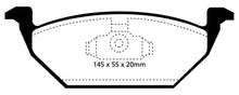 Carica l&#39;immagine nel visualizzatore di Gallery, Pastiglie Freni Sportive EBC Verdi Anteriore AUDI A3 8L 1.6 Cv  dal 1996 al 1999 Pinza VW Diametro disco 256mm