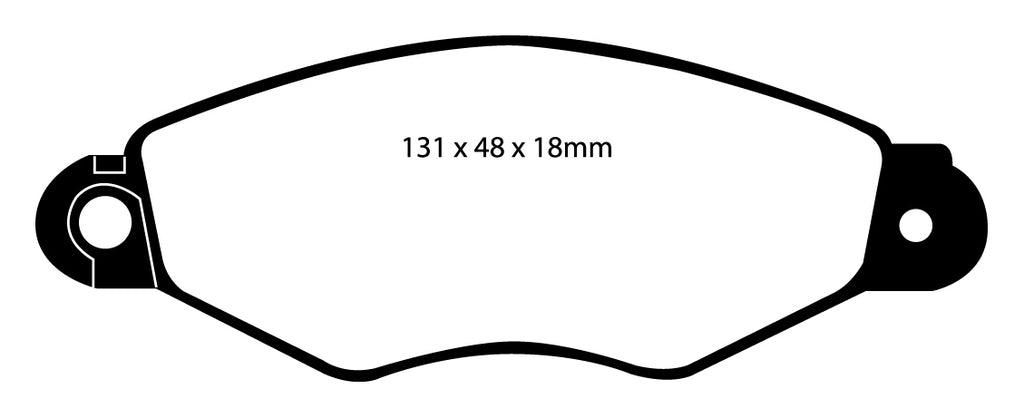 Pastiglie Freni Sportive EBC Verdi Anteriore CITROEN Xsara 1.4 Cv  dal 1997 al 2000 Pinza Bosch Diametro disco 247mm