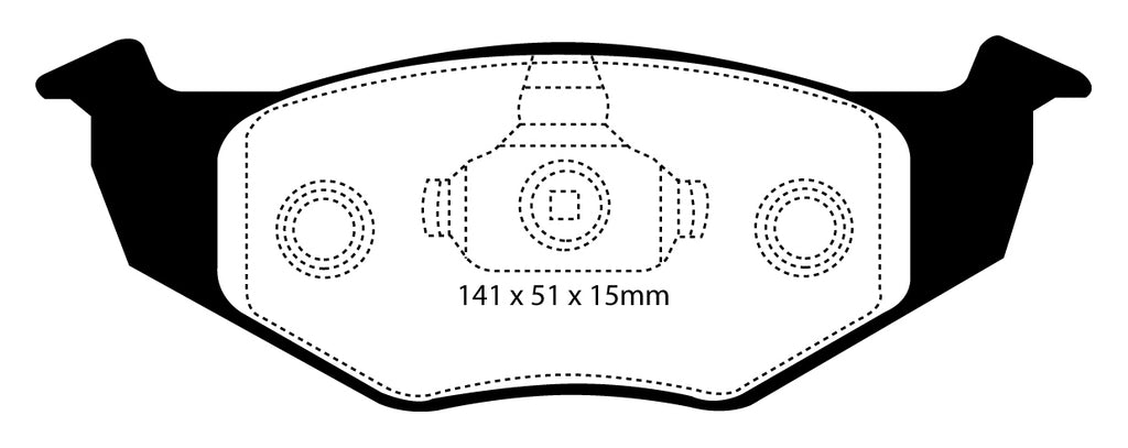 Pastiglie Freni Sportive EBC Verdi Anteriore SEAT Cordoba 1.4 Cv  dal 1999 al 2002 Pinza VW Diametro disco 239mm