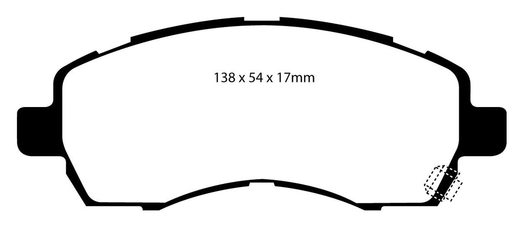 Pastiglie Freni Sportive EBC Verdi Anteriore SUBARU Impreza 1.5 Cv 95 dal 1998 al 2000 Pinza  Diametro disco 260mm