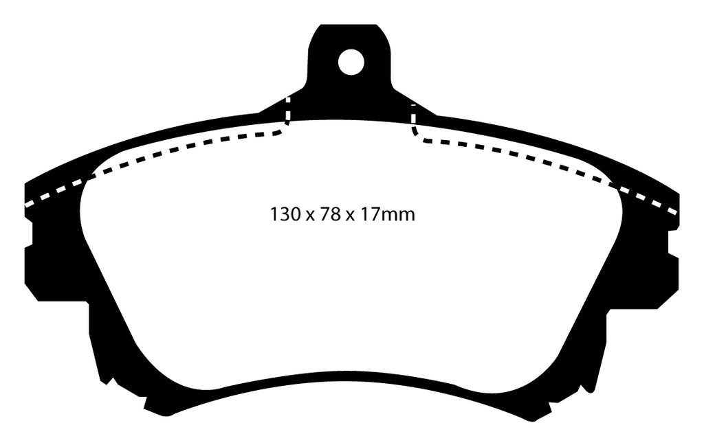 Pastiglie Freni Sportive EBC Verdi Anteriore MITSUBISHI Carisma 1.6 Cv  dal 2000 al 2005 Pinza Girling/TRW Diametro disco 280mm