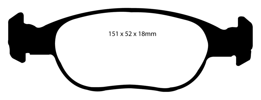 Pastiglie Freni Sportive EBC Verdi Anteriore FIAT Punto 1.2 Cv 80 dal 1999 al 2003 Pinza ATE Diametro disco 257mm