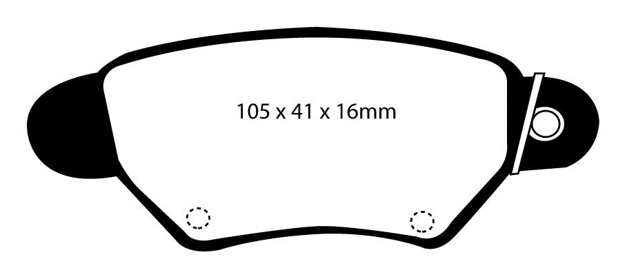 Pastiglie Freni Sportive EBC Verdi Posteriore OPEL Astra (G) 1.4 Cv  dal 1998 al 2005 Pinza Bosch Diametro disco 240mm