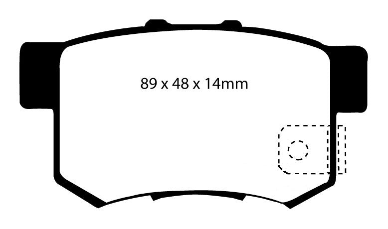 Pastiglie Freni Sportive EBC Verdi Posteriore FIAT Sedici 1.6 Cv  dal 2009 al 2014 Pinza Akebono Diametro disco 278mm