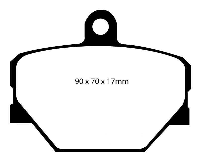 Pastiglie Freni Sportive EBC Verdi Anteriore SMART City-Cabrio 0.6 Turbo Cv  dal 2000 al 2002 Pinza  Diametro disco 280mm