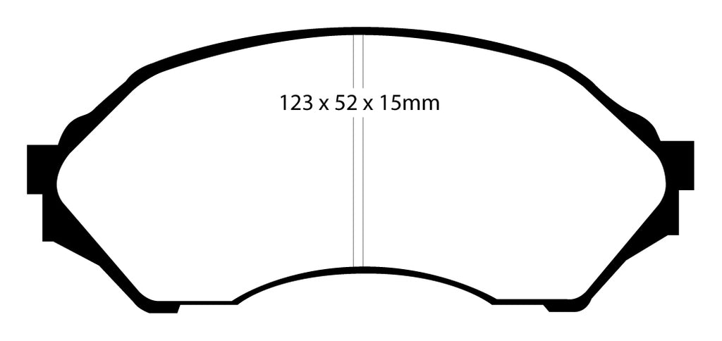 Pastiglie Freni Sportive EBC Verdi Anteriore MAZDA 323 1.3 Cv  dal 1998 al 2004 Pinza  Diametro disco 235mm