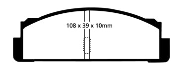 Pastiglie Freni Sportive EBC Verdi Posteriore FIAT 124 1.2 Cv  dal 1966 al 1974 Pinza Bendix Diametro disco 228mm