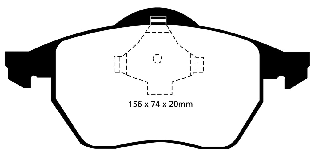 Pastiglie Freni Sportive EBC Verdi Anteriore VOLKSWAGEN Golf (Mk3) 2.8 Cv 174 dal 1995 al 1998 Pinza ATE Diametro disco 288mm