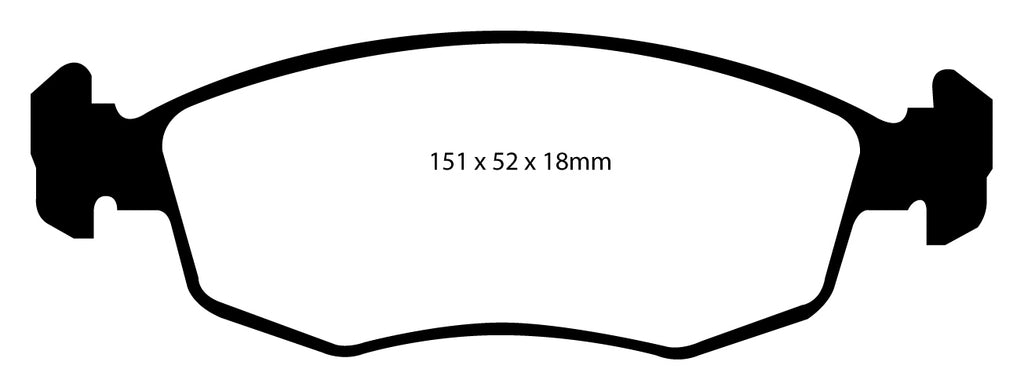 Pastiglie Freni Sportive EBC Verdi Anteriore FIAT Doblo 1.2 Cv  dal 2001 al 2002 Pinza ATE Diametro disco 257mm