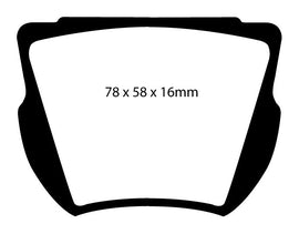 Pastiglie Freni Sportive EBC Verdi Anteriore FORD Consul 375 1.7 Cv  dal 1961 al 1962 Pinza Girling/TRW Diametro disco 248mm
