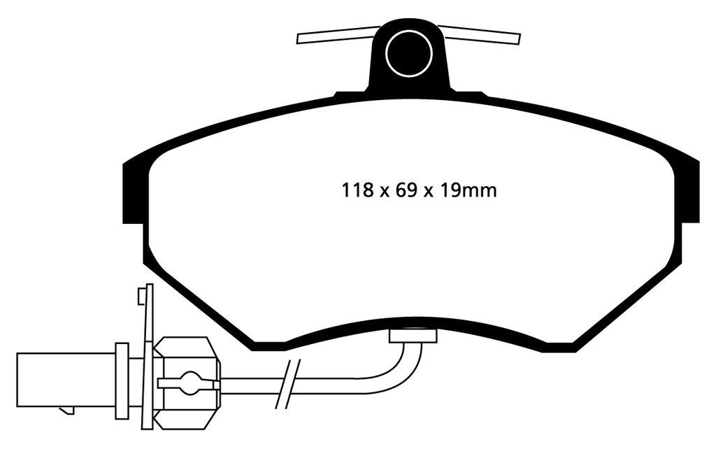 Pastiglie Freni Sportive EBC Verdi Anteriore SEAT Exeo 1.6 Cv 100 dal 2009 al 2013 Pinza TRW Diametro disco 280mm