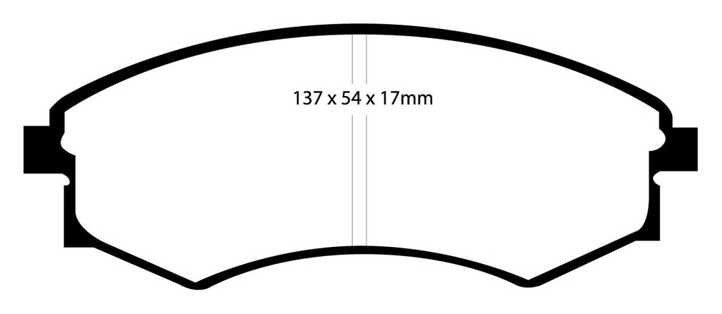 Pastiglie Freni Sportive EBC Verdi Anteriore KIA Magentis 2.0 Cv  dal 2001 al 2002 Pinza  Diametro disco 257mm