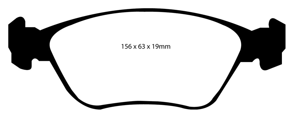 Pastiglie Freni Sportive EBC Verdi Anteriore VOLVO C70 T5 2.3 Turbo Cv 237 dal 1997 al 1998 Pinza ATE Diametro disco 302mm