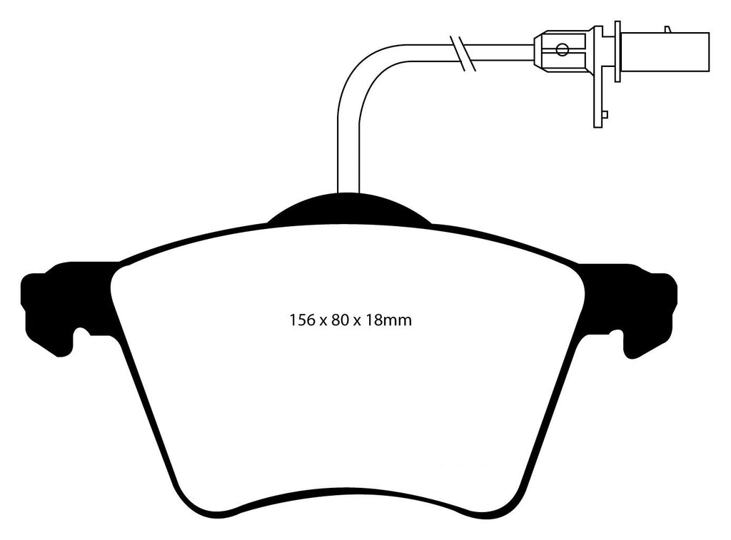 Pastiglie Freni Sportive EBC Verdi Anteriore FORD Galaxy (Mk1) 1.9 TD Cv  dal 2000 al 2006 Pinza ATE Diametro disco 300mm