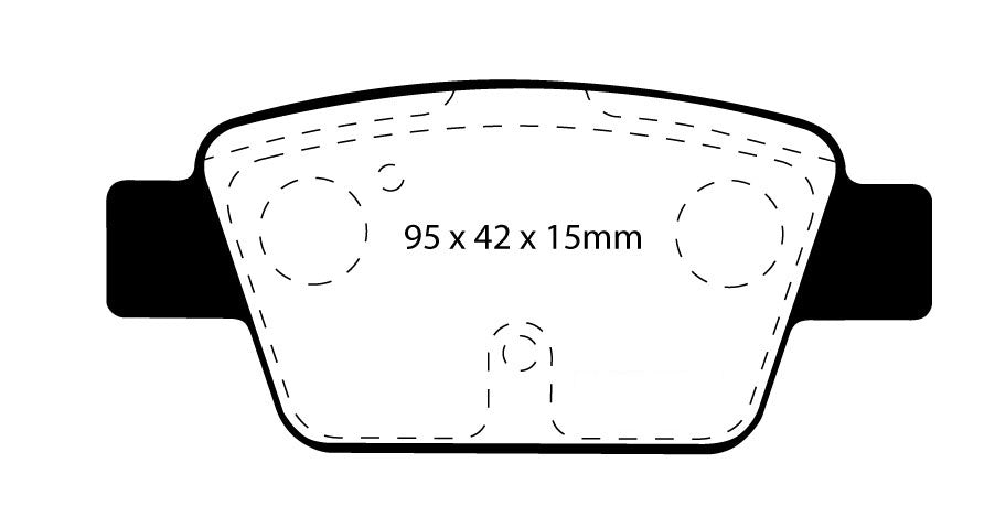 Pastiglie Freni Sportive EBC Verdi Posteriore FIAT Bravo 1.4 Cv  dal 2007 al 2010 Pinza Bosch Diametro disco 251mm