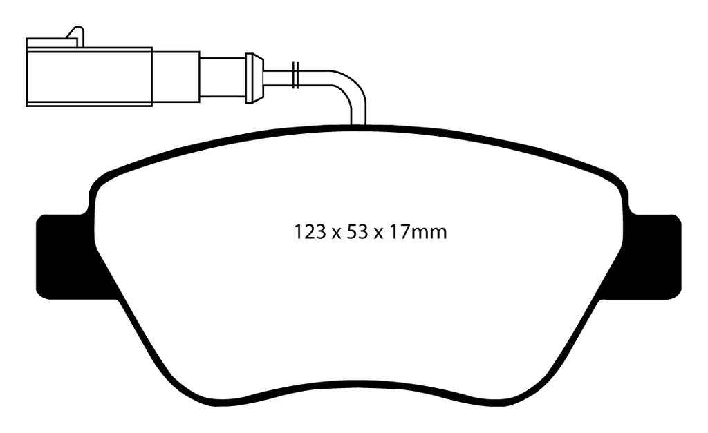 Pastiglie Freni Sportive EBC Verdi Anteriore LANCIA Musa 1.3 TD Cv  dal 2004 al 2006 Pinza Bosch Diametro disco 257mm