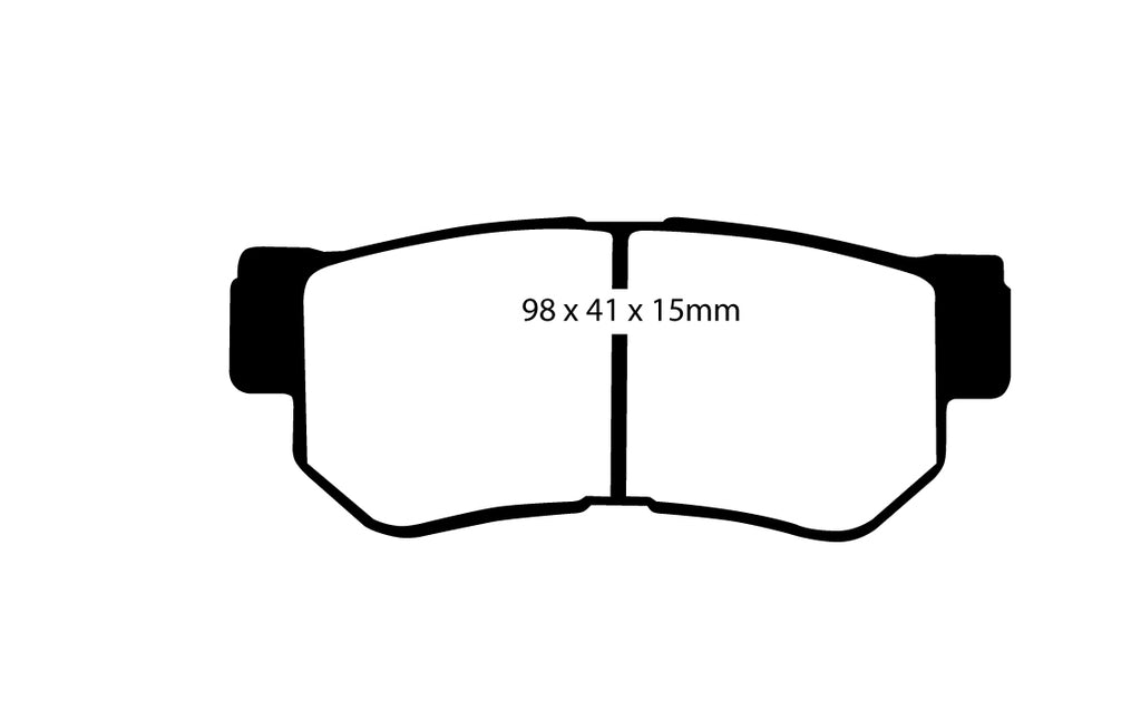 Pastiglie Freni Sportive EBC Verdi Posteriore KIA Magentis 2 Cv  dal 2002 al 2006 Pinza Akebono Diametro disco 0mm