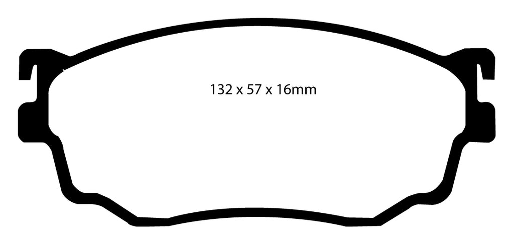 Pastiglie Freni Sportive EBC Verdi Anteriore MAZDA 323 2.0 Cv  dal 2001 al 2004 Pinza Sumitomo Diametro disco 274mm