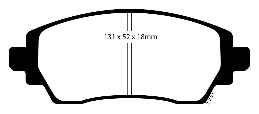 Pastiglie Freni Sportive EBC Verdi Anteriore TOYOTA Corolla AE111 1.6 Cv  dal 1997 al 2000 Pinza  Diametro disco 255mm