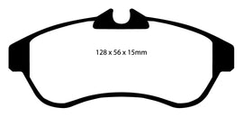 Pastiglie Freni Sportive EBC Verdi Anteriore CITROEN C2 1.4 Cv 75 dal 2003 al 2009 Pinza TRW Diametro disco 266mm