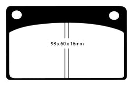 Pastiglie Freni Sportive EBC Verdi Anteriore VOLVO 140 1.8 Cv  dal 1966 al 1968 Pinza Girling/TRW Diametro disco 272mm