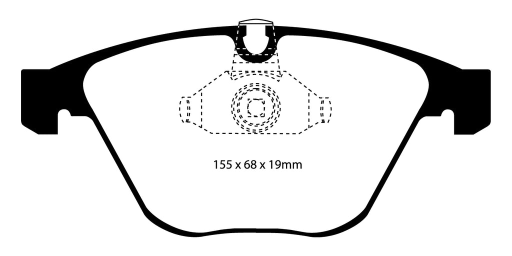 Pastiglie Freni Sportive EBC Verdi Anteriore BMW Serie 5 (E60) 520 2.0 TD Cv 177 dal 2007 al 2010 Pinza ATE Diametro disco 324mm