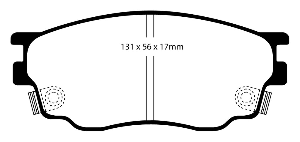 Pastiglie Freni Sportive EBC Verdi Anteriore MAZDA 6 GG 1.8 Cv 120 dal 2002 al 2008 Pinza  Diametro disco 274mm