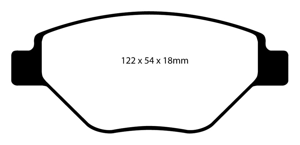 Pastiglie Freni Sportive EBC Verdi Anteriore RENAULT Megane Estate (Mk2) 1.4 Cv  dal 2002 al 2005 Pinza Bosch Diametro disco 280mm